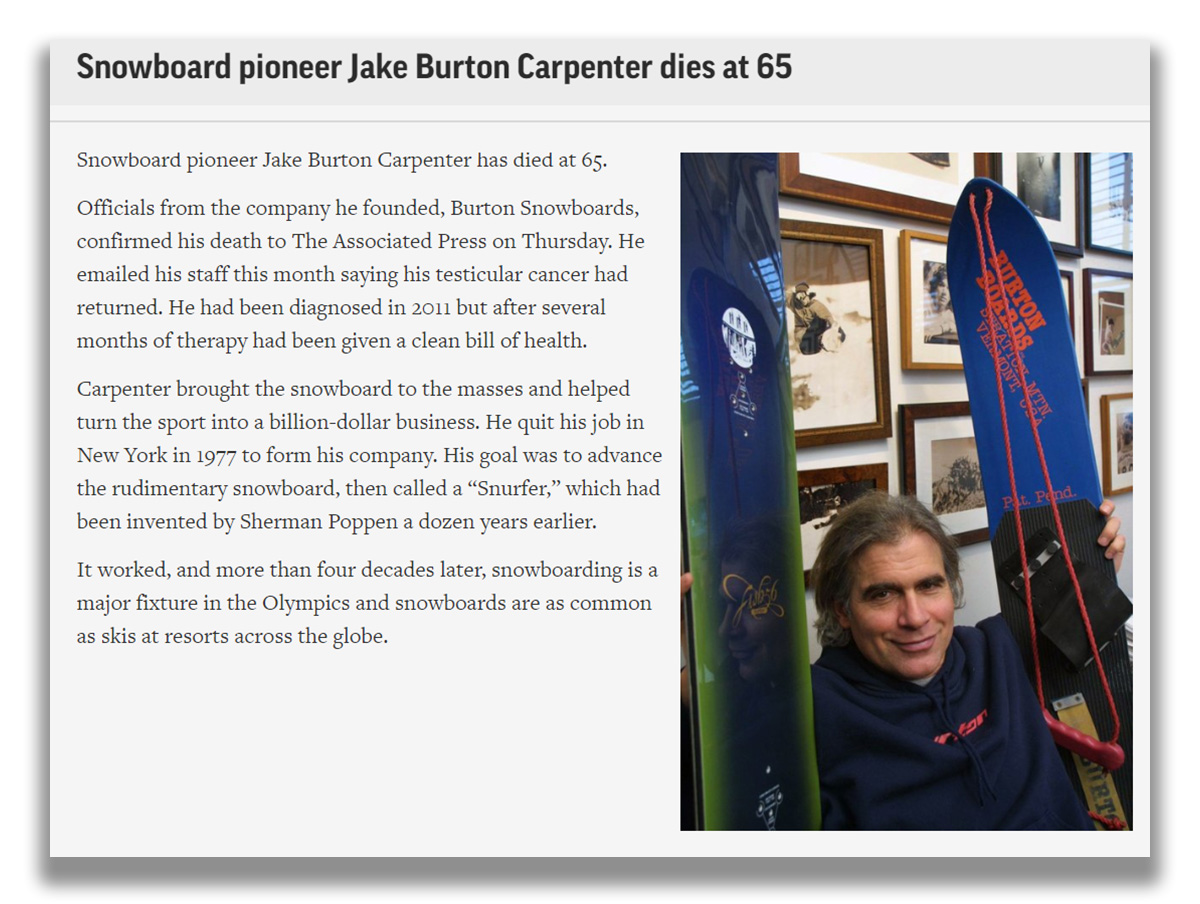 burton snowboard founder