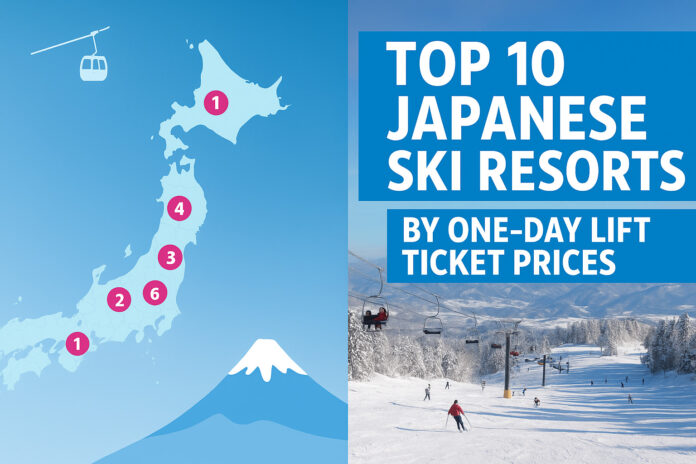 Top 10 Japanese Ski Resorts by One-Day Lift Ticket Prices