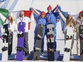 イギリスが史上初のオリンピック雪上競技金メダル!混合チーム・スノーボードクロス